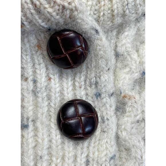 Blarney Woolen Mills Ivory Speckled Yarn Wool Sweater Cardigan Toddler Size S - Picture 3 of 7